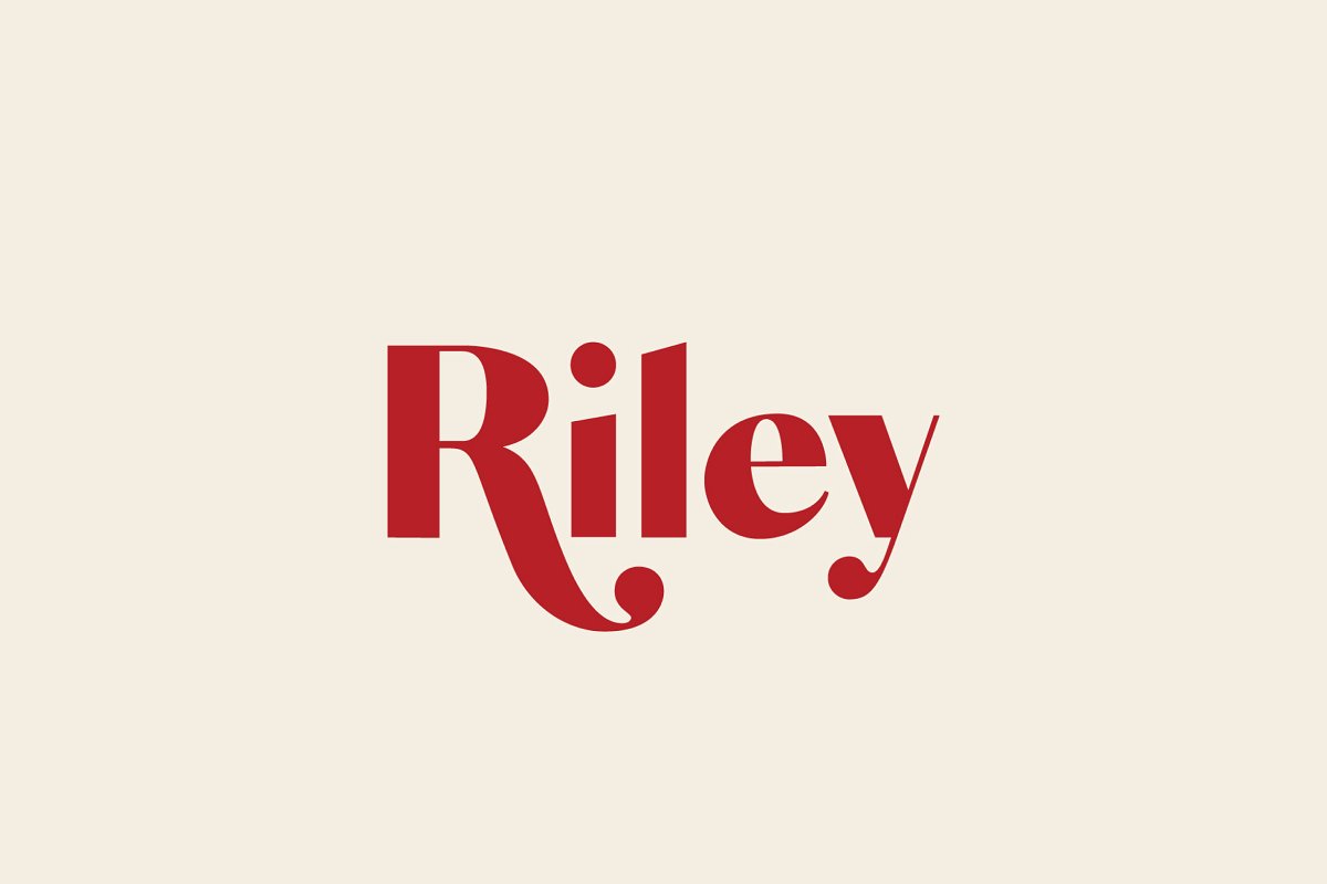 Beispiel einer Riley-Schriftart